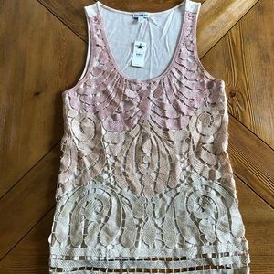 Express champagne tank top